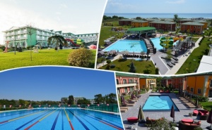 5+ нощувки на човек на база All inclusive + минерален басейн, аквапарк, шезлонг и чадър на плажа от комплекс Терма Еко Вилидж, Кранево