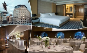 Нова Година 2020 в Spa Hotel Marriott*****, <em>Скопие</em>, Македония! 2 или 3 Нощувки на човек със Закуски, Празнична Вечеря от Та Трипс Ту Гоу