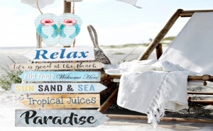Декоративна Дървена Табела Джапанки Relax